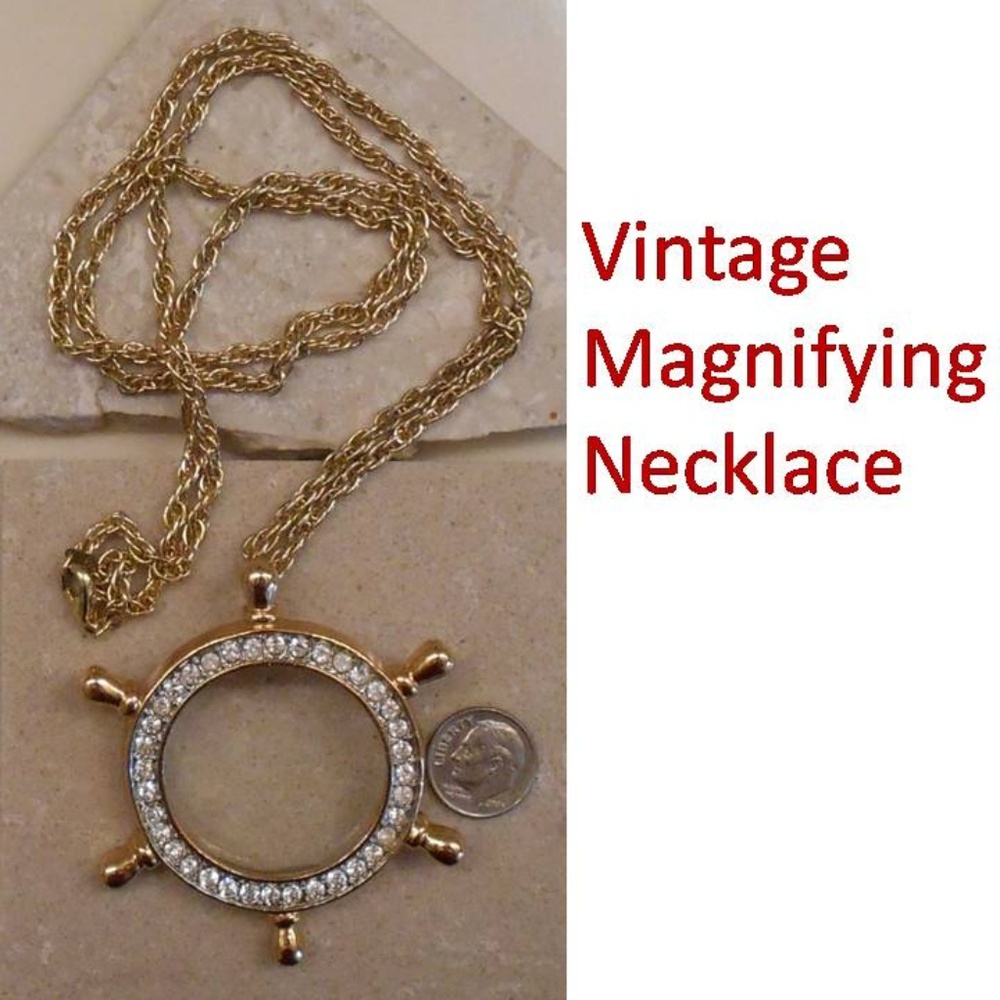 Vintage MAGNIFYING necklace
